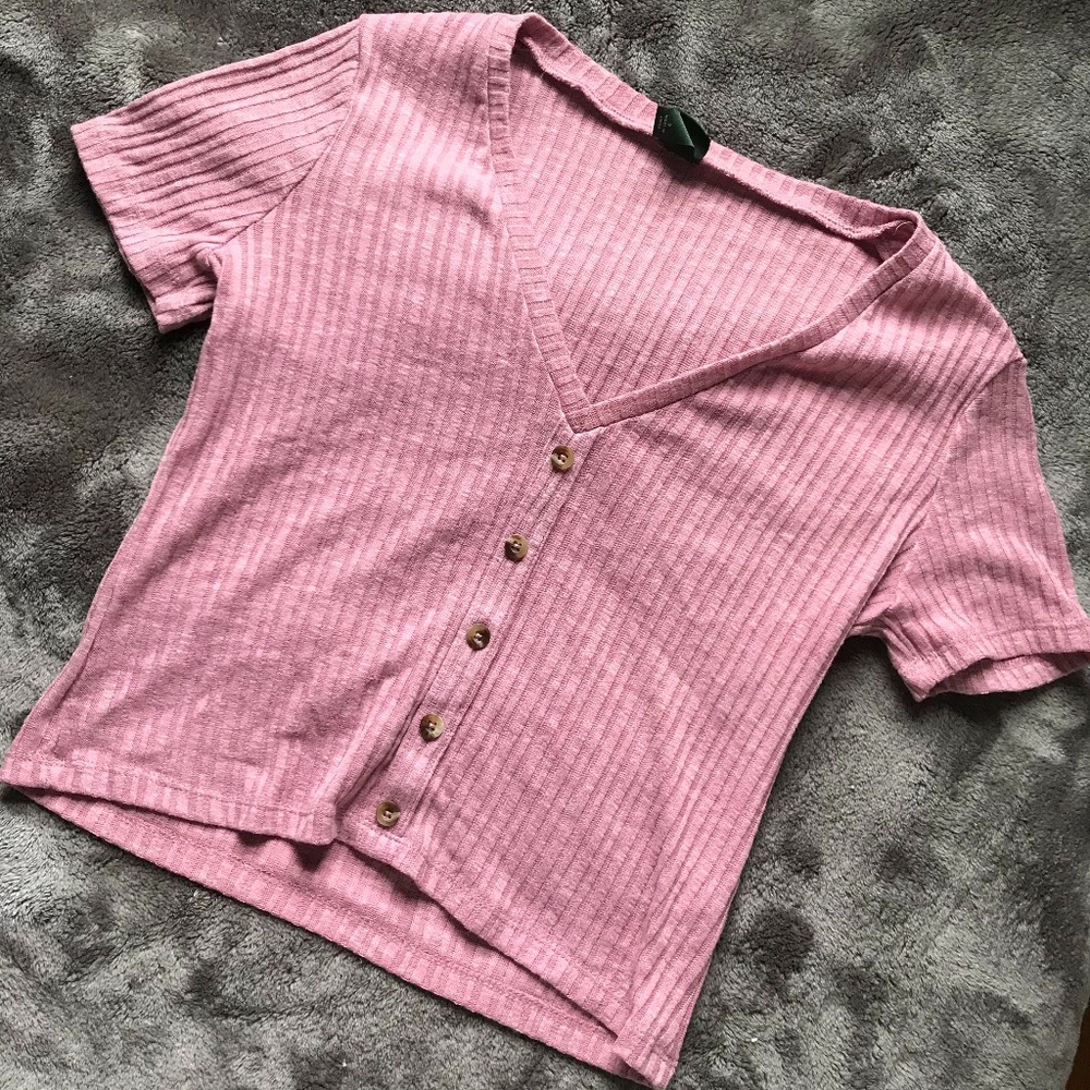 Cute V-neck Crop Top